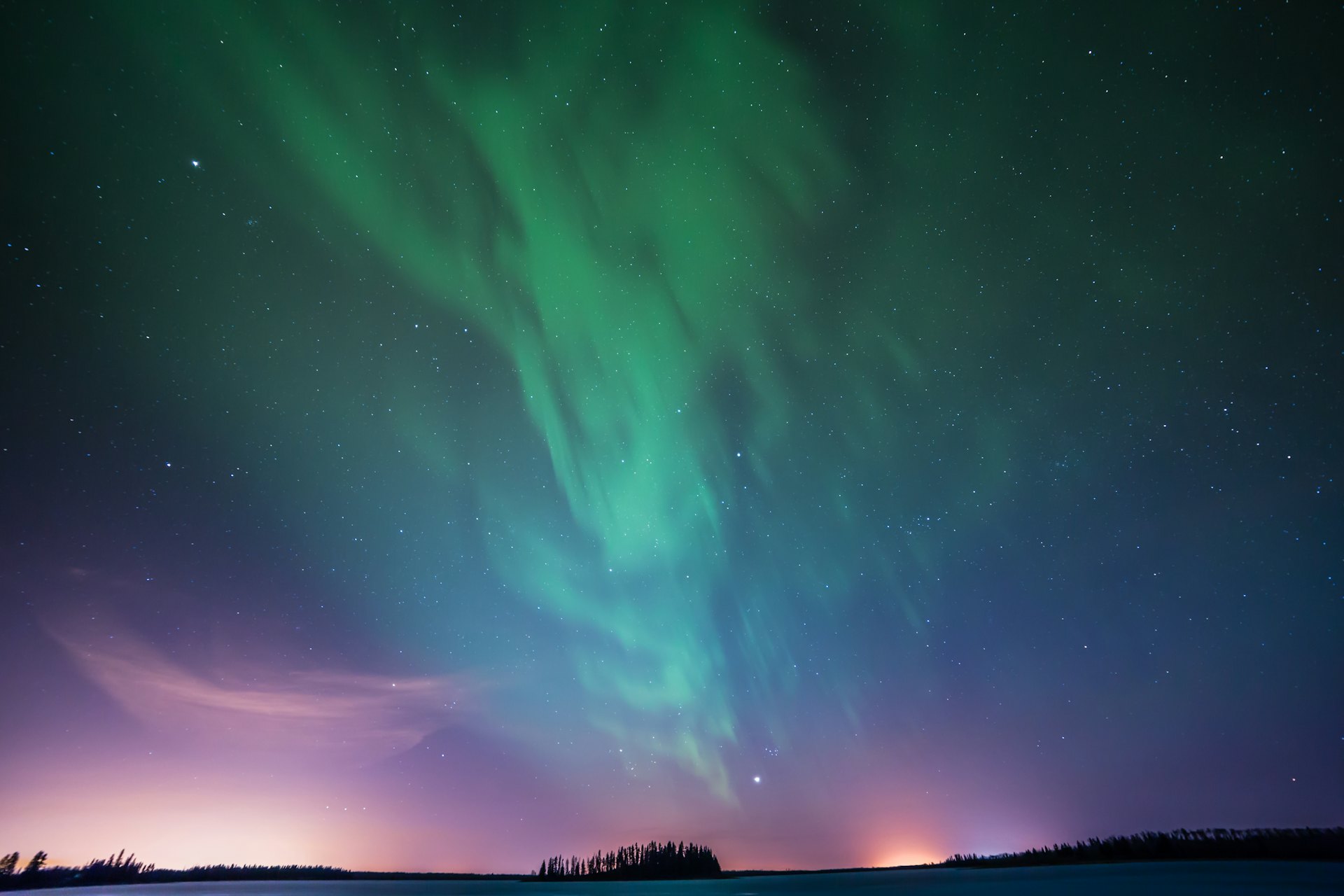 Northern lights over Manitoba